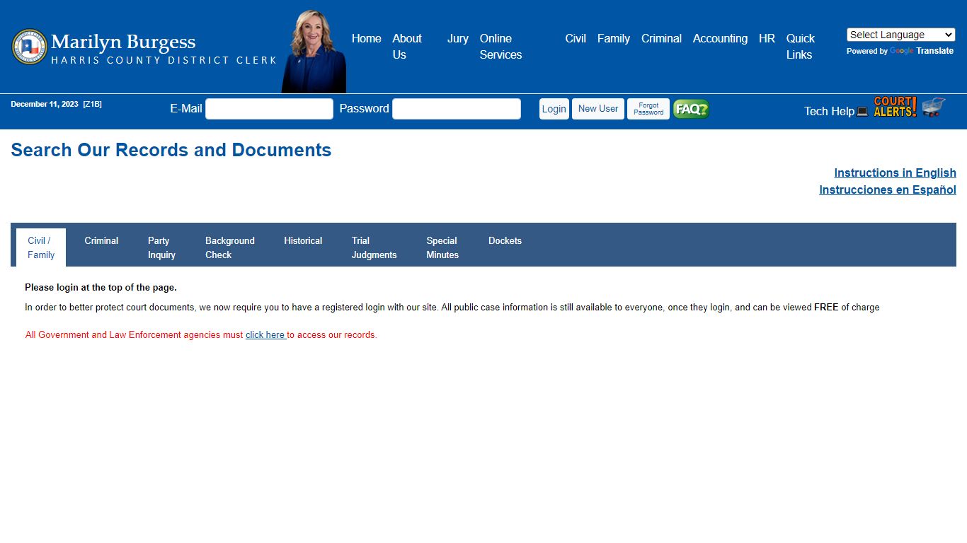 Office of Harris County District Clerk - Marilyn Burgess | Search Our ...