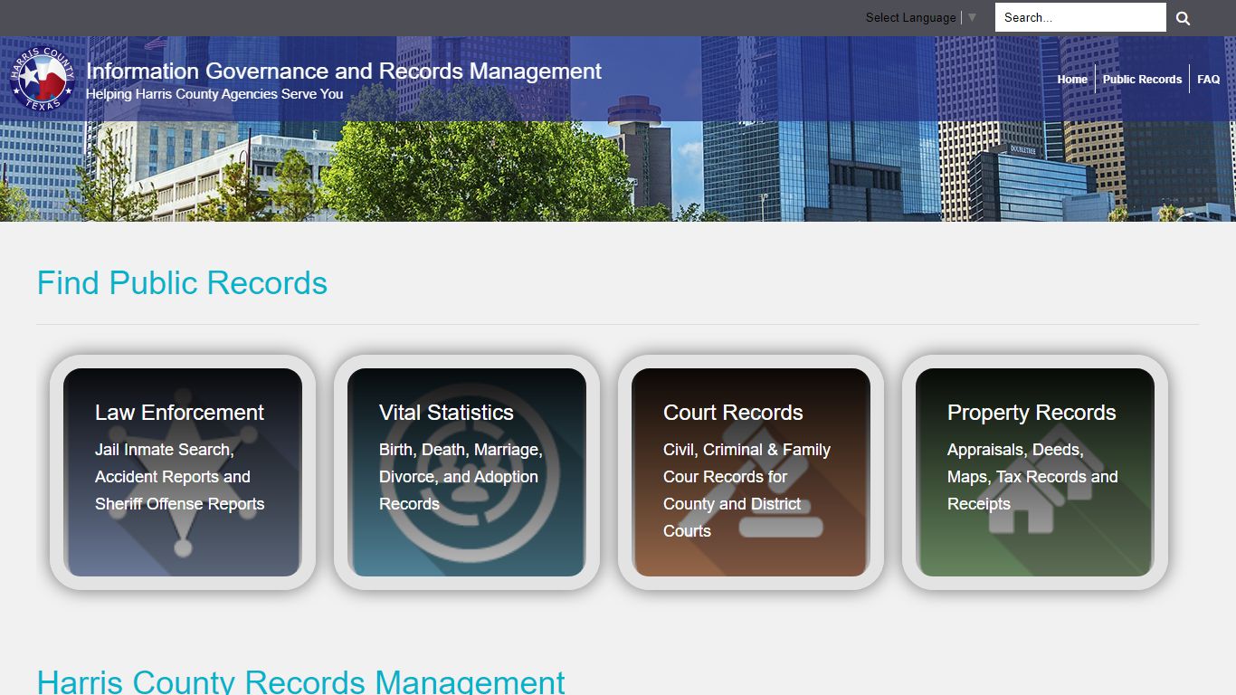 Information Governance and Records Management - Harris County, Texas